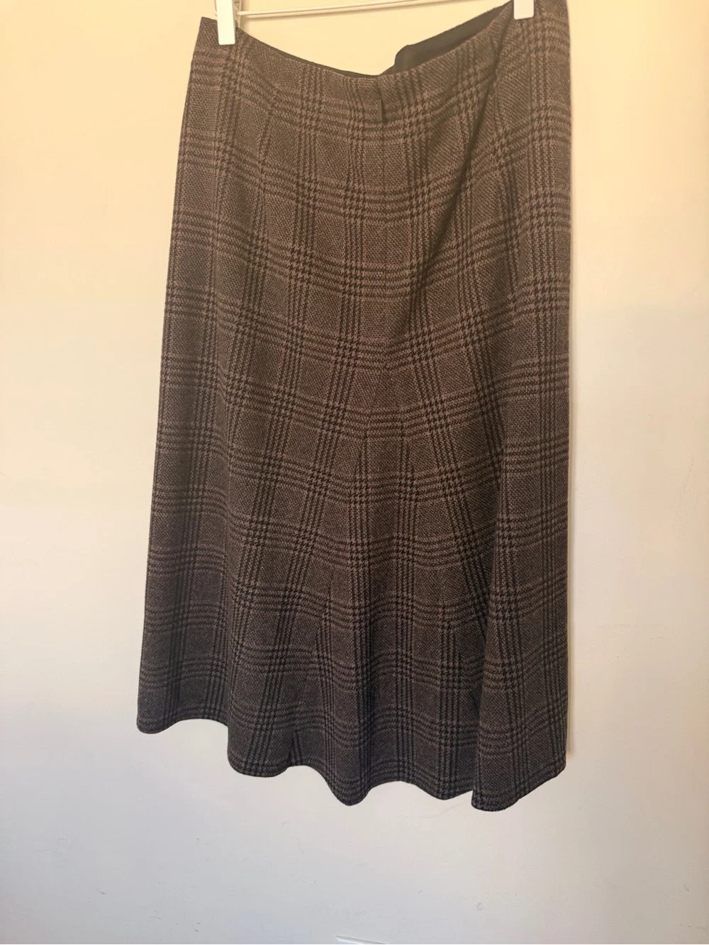 Tibi Lutz Knit Godet Midi plaid A-Line Midi Skirt - Picture 7 of 10
